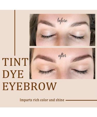 Reddhoon Eyebrow Tint Dye Kit Long Lasting Brow Dye Cream for Eyebrow Tinting Semi Permanent Eyebrow Dye Kit with Brush Makeup Tools for Professional and Beginner 02# Maroon - Buy Online on GoSupps.com