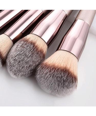 Champagne Gold 10-Piece Makeup Brush Set - Lip Powder & Foundation Brushes for Flawless Application | International Shipping Available - Buy Online on GoSupps.com