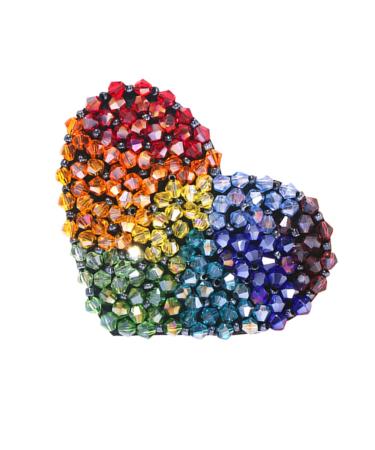 FRCOLOR Colorful Beads Barrettes Hair Barrettes Hair Clip Hair Pin Colorful Heart Clip Alloy Snap Clip Heart-shaped