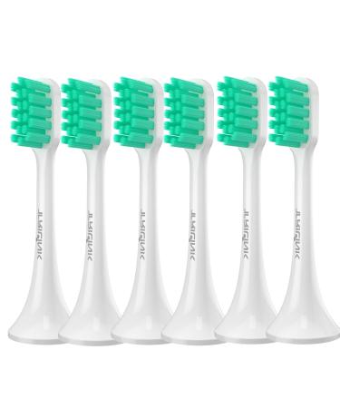 Replacement Toothbrush Heads Compatible with Xiaomi Mijia / Mi Home T300 T500 Series Sonic Electric Brush Handles(6-Pack)