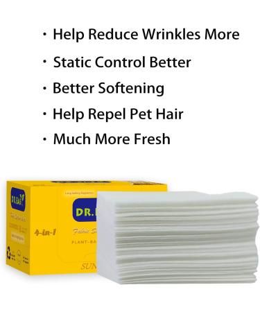 DR.EASY Plant-Based Dryer Sheets 252 Ct - Sunfresh Essential Oil Scented Fabric Softener for Laundry - Reduce Static & Wrinkles - Repel Pet Hair - No Artificial Fragrances or Dyes - Pack of 1 - Buy Online on GoSupps.com
