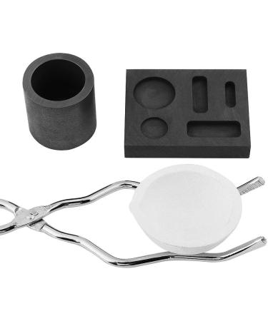 4pcs Fire Graphite Set Crucible + Tongs + Bowl + Combination Mould for Platinum, Gold, Silver Smelting - Buy Online on GoSupps.com