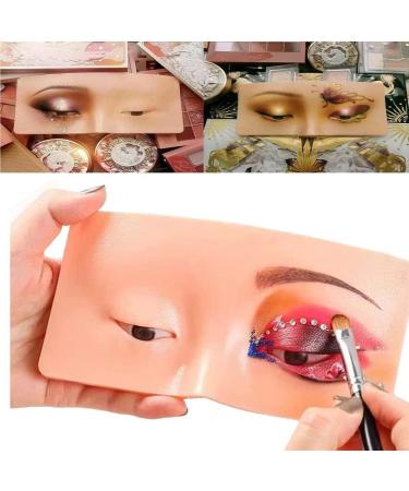 Perfect Aid to Makeup Practice Face Board Silicone Makeup Face - Practice Skin Board with Brush for Lash View Eyelids Training - Buy Online on GoSupps.com