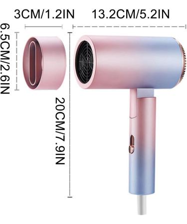 Portable Hair Dryer Ionic Hair Dryer with 110000 RPM Brushless Motor 1400W Low Noise Thermo-Control Hairdryer (Multicolor) - Buy Online on GoSupps.com