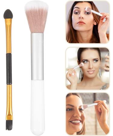 Healvian 2pcs Eye Shade Highlighter Brush Blend Makeup Brush For Eyeshadow and Liner Makeup Tools Double Head Eyeshadow Makeup - Buy Online on GoSupps.com