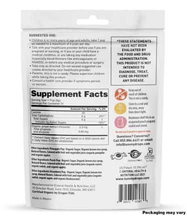USDA Organic Tummypops Ginger Variety Pack - Pineapple, Peach, & Strawberry - Buy Online on GoSupps.com