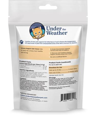 Urinary Tract Support Soft Chews for Cats by Under the Weather - Buy Online on GoSupps.com