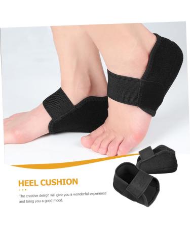 FRCOLOR Reusable Heel Protector Pads - Gel Cups for Dry Heels Non-Slip Black Heel Covers - Key Chain & Roller Bottles Included - Buy Online on GoSupps.com