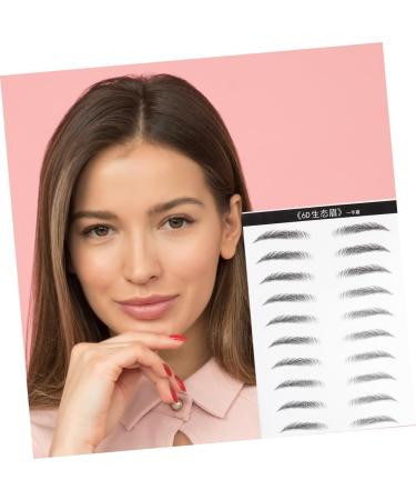 PLAFOPE 4 Sheets Pairs Hair-like Simulation Artificial Eyebrow Patch Simulation Eyebrow Black - Buy Online on GoSupps.com