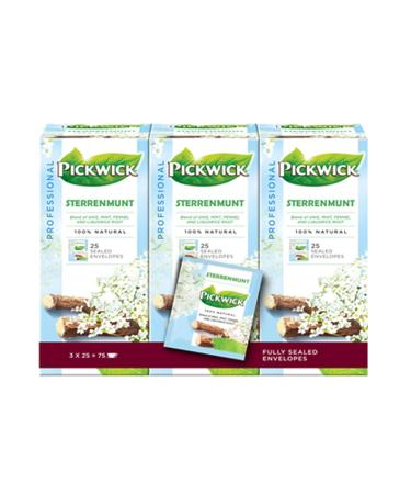 Douwe Egberts Pickwick Professional Tea Bag Sterrenmunt 3 x 25 vacuum-sealed 2g sachets (licorice anise fennel and peppermint)