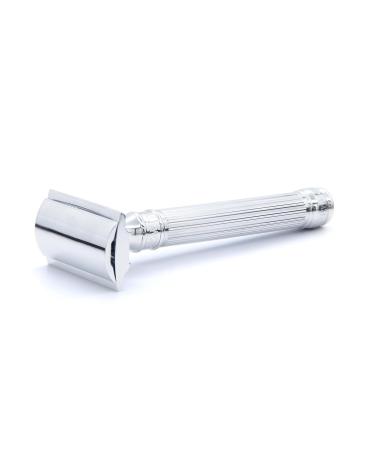 Edwin Jagger Chrome Lined Double Edge Razor - Long Handle | Precision Shaving for Men | International Shipping Available - Buy Online on GoSupps.com