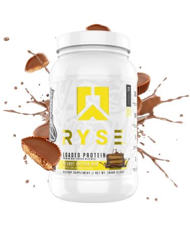 Ryse Core Series Loaded Protein | Build  Recover  Strength | 25g Whey Protein | Added Prebiotic Fiber and MCTs | Low Carbs & Low Sugar | 27 Servings (Peanut Butter Cup) Chocolate Peanut Butter Cup