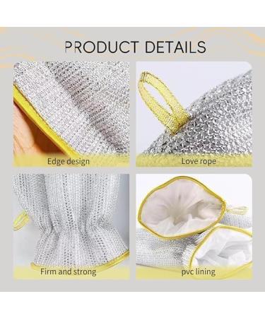 Dishwashing Gloves New Multifunctional Wire Gloves for Scrubs & Cleans Dishes Sinks Counters Stove Tops Easy Rinsing kitchen Cleaning Washing Dish Gloves for Household Reuseable Durable. - Buy Online on GoSupps.com