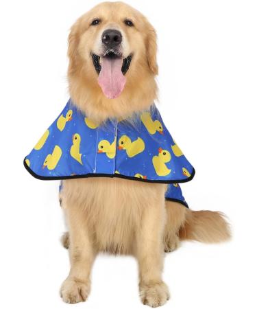 HDE Dog Raincoat Hooded Slicker Poncho for Small to X-Large Dogs (Rubber Ducks, Large) - Waterproof Pet Jacket - Buy Online on GoSupps.com
