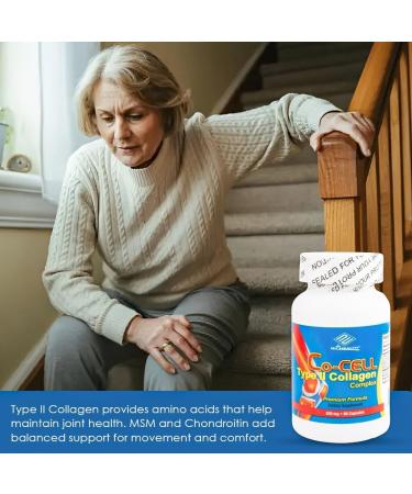 Co-Cell Type II Collagen Supplement | Hydrolyzed Chicken Cartilage with Chondroitin & MSM | Advanced Formula for Joint Care & Skin Support | 90 Capsules - Buy Online on GoSupps.com