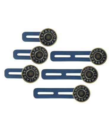 Andiker 6Pcs Button Extender for Trousers 2 Types Metal Button Waist Extender for Pregnancy Retractable Wristband Button Expander for Women Men Jeans Pants