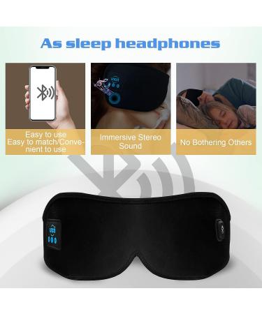 UNCN Sleep Headphones - Bluetooth Wireless Over-Ear Noise Cancelling Earbuds for Autism, Sleep Mask, and Dark Circles - Women's Cozy Black Headband - Buy Online on GoSupps.com