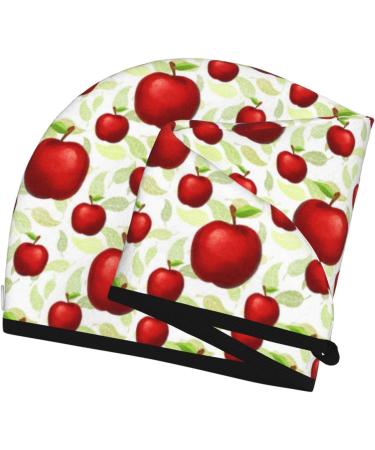 Hair Towel Wrap for Quick Drying | Button Towel Turban & Head Towel - Fruit Apples Design - Buy Online on GoSupps.com