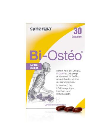 BI-OSTEO 30 Capsules | Supports Bone Capital Maintenance | Omega 3 Fatty Acid, Vitamins C, D, K, and E, Zinc, Selenium | Protects against Oxidative Stress | LABORATORY SYNERGIA