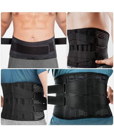 Healeved Fitness Waist Belt - Lumbar Brace for Lower Back Pain Relief & Support | XL Men's Gym Back Support with Steel Plate - Buy Online on GoSupps.com