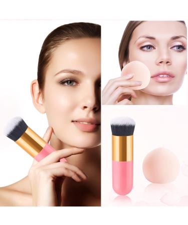3Pcs Ultra Soft Marshmallow Sponge Makeup Set | Pink Beauty Blenders | Latex Free | Concealer Blender & Foundation Sponge | Includes Makeup Egg & Brush | Ideal for Liquid Foundation, Powder, Cream | Achieve Flawless Makeup Application - Buy Online on GoSupps.com