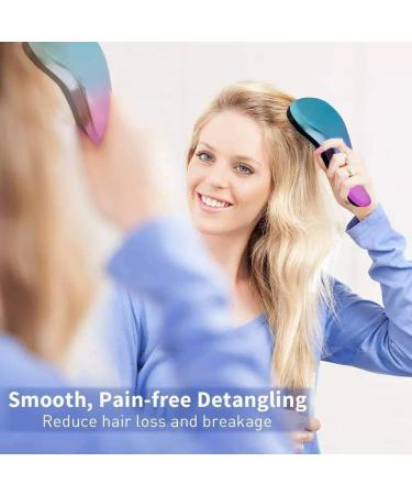 Lanboo Detangle Hair Brush and Wide Tooth Comb Set - Easy-to-Hold Detangler for Women and Kids - Wet or Dry Hair - Fine, Curly, Thick, Afro Hair - Buy Online on GoSupps.com