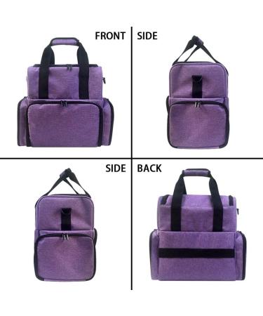 Bsowte Portable Nail Polish Bag with Shoulder Strap Removable Divider Multipurpose Travel Bag Purple purple - Buy Online on GoSupps.com