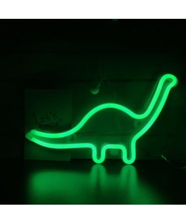 Shop Unique Green LED Dinosaur Neon Light Perfect for Christmas Birthdays & Kids' Rooms | Art Deco Wall Decoration - Buy Online on GoSupps.com