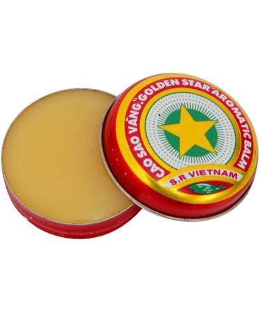 Cao Sao Vang 3 X New Golden Star Balm Vietnam 3g Each/9g Total (Natural)