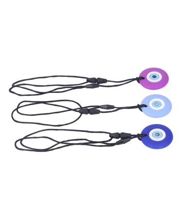 Silicone-baby bite ring 3-part round baby bite ring toys portable soft portable silicone-child diseases-toys sensory chewing trailer molar stick toy for relief