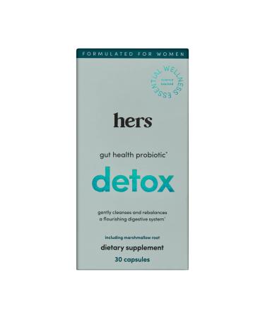 Hers Detox Supplement - Women's Probiotic Supplement for Detoxing - Helps Support a Healthy Digestive System - Vegetarian - 30 Capsules