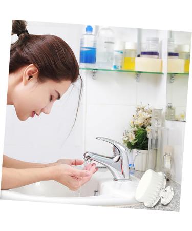 MAGICLULU Cleansing Brush Face Exfoliator Tool Hand Held Mirror Face Scrubber for Women Face Cleaner Brush Facial Scrub Female Teen Usb For Facials White Pp Multifunction Miss Scrub Brush 5x5x5cm White - Buy Online on GoSupps.com