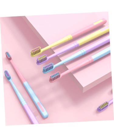 Clispeed 8-St Macaron Toothbrush - Electric & Manual Camping Toothbrushes Micro Brushes Charcoal Soft Fur Perfect for Hiking & Pregnant Women - Buy Online on GoSupps.com