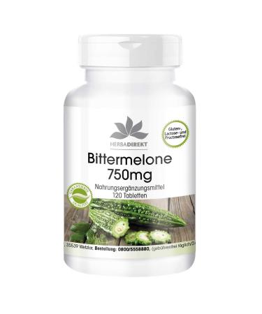 Bitter melon 750mg - high dose - vegan - 120 tablets - with chromium | HERBADIREKT by Warnke Vitalstoffe - German pharmacy quality - Buy Online on GoSupps.com
