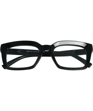 Vintage Mini Clawy Anti-Blue Light Glasses - Thick Square Frame Free Case 1.0 Dioptria Plastic Frames - Stylish Comfortable Reading Eyewear - Buy Online on GoSupps.com
