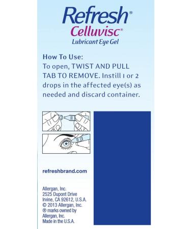 Refresh Celluvisc Lubricant Eye Gel Drops - 30 Single-Use Containers - Pack of 1 - Buy Online on GoSupps.com