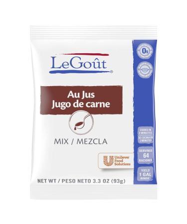 LeGout Au Jus Gravy Mix Cooks in Two Minutes 0g Trans Fat 3.3 Ounce (Pack of 16)