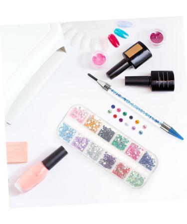 POPETPOP 1 Set crystal rhinestones flatback colorful rhinestones Nail Pen jewelry tool drawing tool Diamond drawing bead set diamond brush charm beads painting pen nail flat blue suit 16x1cm Blue - Buy Online on GoSupps.com