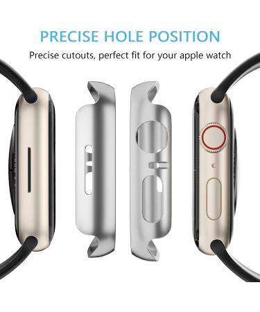 COMMUTER 3 Pack Privacy Screen Protector for Apple Watch 8/7 45mm - Hard PC Ultra-Thin Case with Anti-Peeping Tempered Film - Black/Clear/Blue - Buy Online on GoSupps.com