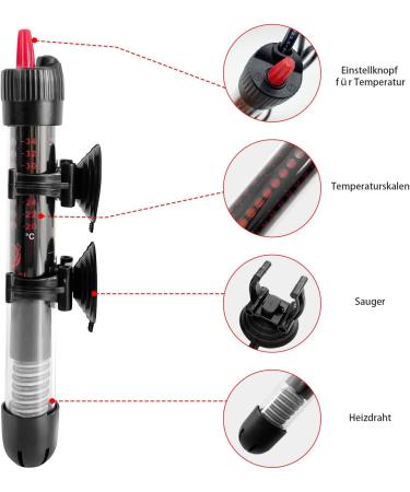 ESOEs 25W Waterproof Aquarium Heater with Thermostat - Ideal for Aquariums & Water Turtles Up to 30L - Buy Online on GoSupps.com