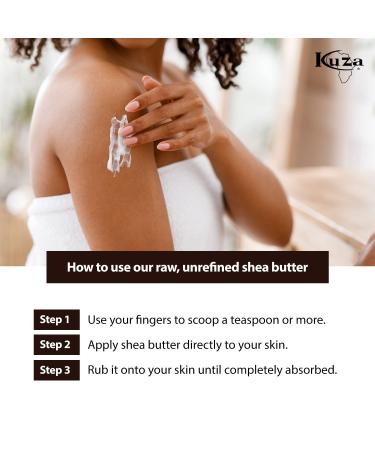 Buy Kuza 100% African Shea Butter Creamy 15oz - Premium Moisturizer for Skin and Hair | International Shipping Available - Buy Online on GoSupps.com
