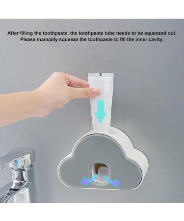 Toothpaste Squeezer Cartoon Toothpaste Holder Wall Mount No Hole Required Grey for Bathroom Orange-White - Buy Online on GoSupps.com