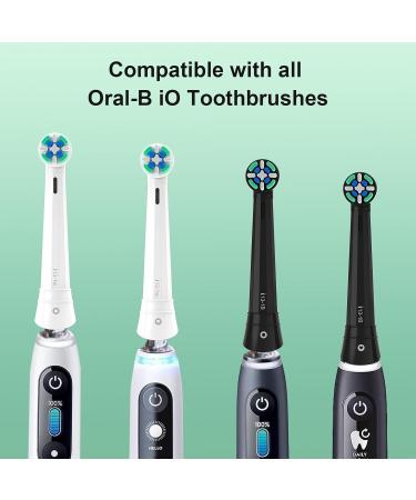Toothbrush Replacement Heads for Oral-B iO Series 2-10 - 10 Pack Compatible Black/White Brush Heads - Buy Online on GoSupps.com