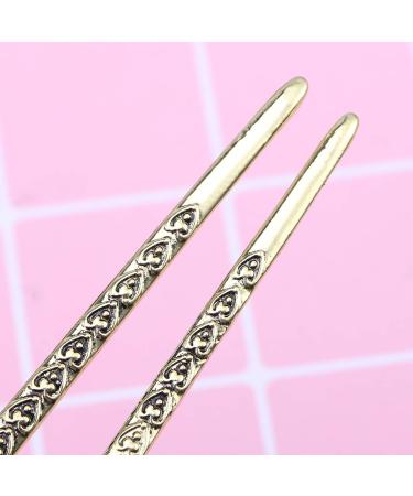 Frcolor Vintage Hair Stick - Crystal Rhinestone Double Prong Hairpin for Elegant Chignons (Blue) | International Shipping Available - Buy Online on GoSupps.com