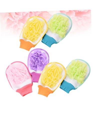 Beavorty 6pcs Exfoliating Bath Gloves - Dead Skin Remover & Shower Glove Set | Double-Sided 23x14cm - Buy Online on GoSupps.com