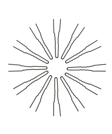 Marilyn Faye U-Shaped Crinkled Hair Pins 3 inch Black - Set of 12 - Buy Online on GoSupps.com