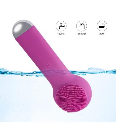 Rechargeable Facial Cleansing Brush for Men & Women - Electric Face Scrubber Cleanser for Deep Exfoliation and Cleansing (Purple) - Buy Online on GoSupps.com