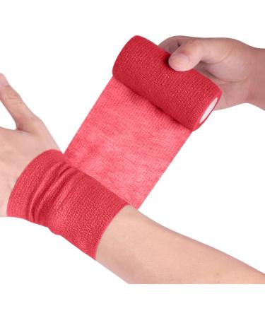 Sports Tape for Athletes - Non-Sticky Easy to Tear First Aid Injury Wrap for Fingers Ankles and Wrists - 1.97in x 14.75ft - Red - Buy Online on GoSupps.com