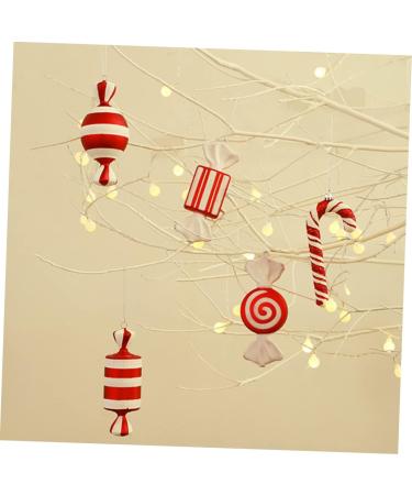 Zerodeko 1pc Christmas Candy Decoration christmas tree Cosmetics candy decorate Xmas Adornment outdoor christmas decorations decor Ornament pendant pvc set red Christmas household Red 15X6X6CM - Buy Online on GoSupps.com