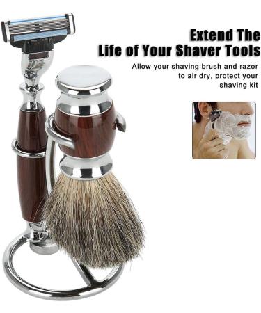 Men's Shave Tool Kit - 2 in 1 Portable Curved Shaving Brush & Manual Razor Stand | Perfect for Beard Grooming | International Shipping - Buy Online on GoSupps.com
